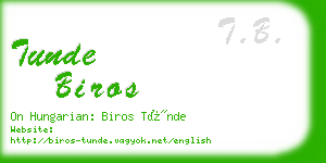 tunde biros business card